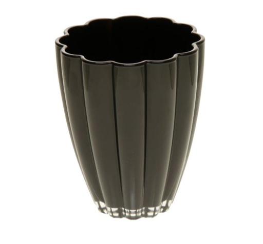 [GA1417BK] Black Bloom Glass Vase (5 pcs/ctn)