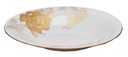 9.5" Opal Glass Gold Flower Soup Plate (36 pcs/ctn)