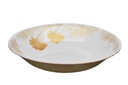 11" Opal Glass Gold Flower Shallow Bowl (12 pcs/ctn)