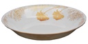 8.5" Opal Glass Gold Flower Shallow Bowl (18 pcs/ctn)