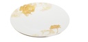 10" Opal Glass Gold Flower Dinner Plate (36 pcs/ctn)