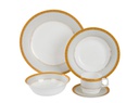 20 pc Gold Rim Design Dinner Set (2 sets/ctn)