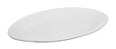 12" White Ceramic Oval Plate (24 pcs/ctn)