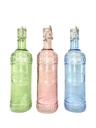 37oz Plastic Plug Glass Bottle, Mixed Color (12 pcs/ctn)