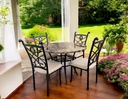 FT2600 40" Round Table w. 4 Chair Set (1set/2ctn)