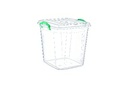 35 Liter Deep Plastic Box with Lid, Square (6 pc/ctn)