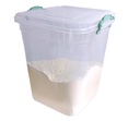 50 Liter Deep Plastic Box with Lid, Square (6 pc/ctn)