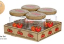 4 pc 425ml Tomato Pattern Sauce Jar Set (6 sets/ctn)