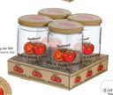 4 pc 600ml Tomato Pattern Sauce Jar Set (4 sets/ctn)