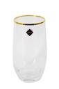 18oz Gold Rim HB Tall Glass Tumbler (24 pcs/ctn)