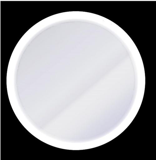 [H10020W] White Plastic Round Mirror (6 pcs/ctn)