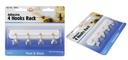 4 Hook Adhesive Plastic Hangers (72 pcs/ctn)