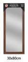 12"x31" Dark Wood Flat Mirror (6 pcs/ctn)