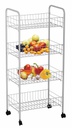 4 Tier Steel Storage Rack with Plastic Coating (4 pcs/ctn)