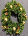 17.7" Gold Jingle Bells Christmas Wreath (12 pcs/ctn)