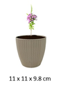 0.5LT Flower Pot, Beige (60 pc/ctn)