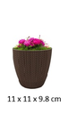 0.5LT Flower Pot, Mocha (60 pc/ctn)