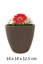 1.4LT Flower Pot, Mocha (40 pc/ctn)