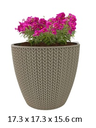 2.5LT Flower Pot, Beige (30 pc/ctn)