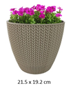 5LT Flower Pot, Beige (30 pc/ctn)