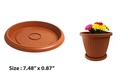 Tray for 5.5LT Flower Pot, Terra Cotta (10 pc/bag)