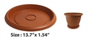 Tray for 31LT Flower Pot, Terra Cotta (10 pc/bag)