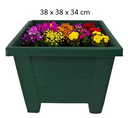 30LT Squarel Flower Pot, Green (48 pc/bag)