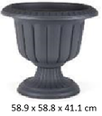 47LT Tall Flower Pot, Grey (37 pc/bag)