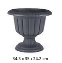 9.8LT Tall Flower Pot, Grey (75 pc/bag)