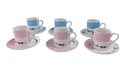 3 oz new Bone China Cup $ Saucer, Assorted Pattern(48 pc/ctn)