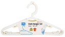 8 pc White Non-Slip Clothes Hangers Set (24 sets/ctn)