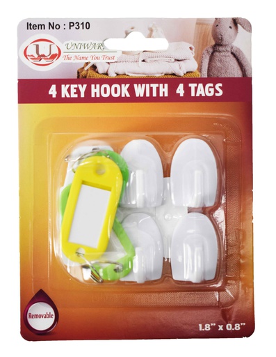 [P310] 8 pc Traceless Key Hook with Tags Set (120 sets/ctn)