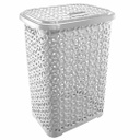 60 Liter White Hole Design Clothes Basket (10 pcs/ctn)