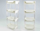 34"x12"x7" 4 Layer Off White Plastic Storage Shelf(12 pc/ctn