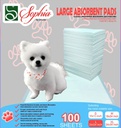 24" x 24" 100 Sheet Absorbent Dog Training Pads (4 pcs/ctn)