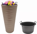 13.7LT Flower Vase, Mocha (12 pc/ctn)