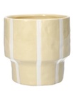 Cream Ceramics Flower Pot, H5.1"xD5.3",  13x13.5cm (12 pc/ctn)