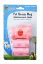 Pink 20 Scoop Bag 2 Roll with Dispenser Set (24 sets/ctn)