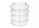 Clear Recycled glass Vase, H8.4"xD7.5",  21.3x19cm (4 pc/ctn)
