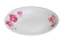 8.5" Opal Glass Rose Design Soup Plate (36 pcs/ctn)