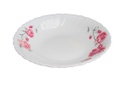 9.5" Opal Glass Rose Design Soup Plate (36 pcs/ctn)