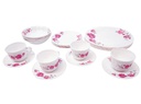 20 pc Opal Glass Rose Design Dinner Set (4 sets/ctn)