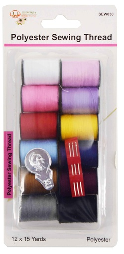 [SEW030] 3 Sewing Threader, Needles &amp; Thread, Mix Colors (288 pcs/ctn