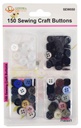 150 pc Various Assorted Buttons, Mixed Colors (288 pcs/ctn)