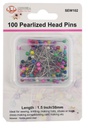 100 pc Pearled Pin Set, Mixed Colors (288 pcs/ctn)