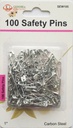 100 pc Steel Safety Pin Set, Mixed Sizes (288 pcs/ctn)