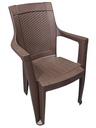 Plastic Chair,  17" H x 18" W, Brown(4 pc/pack)