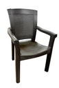 Plastic Chair,  17" H x 19" W, Brown(4 pc/pack)