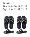 Large Men's Two-Strap Slide Sandals, Mix Colors (48 pcs/ctn)