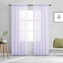 54"x84" Luna Voile Rod Pocket Window Curtain, Light Purple(24 pc/ctn)